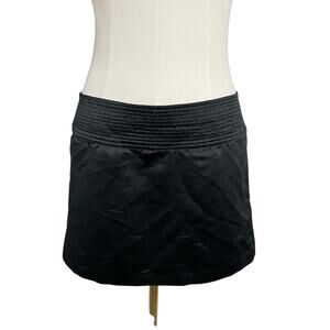 Behnaz Sarafpour For Target Mini Skirt Juniors 7 Black Satin Pleated Waist Club